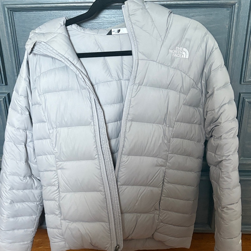 The North Face Kids Light Gray Puffer Jacket